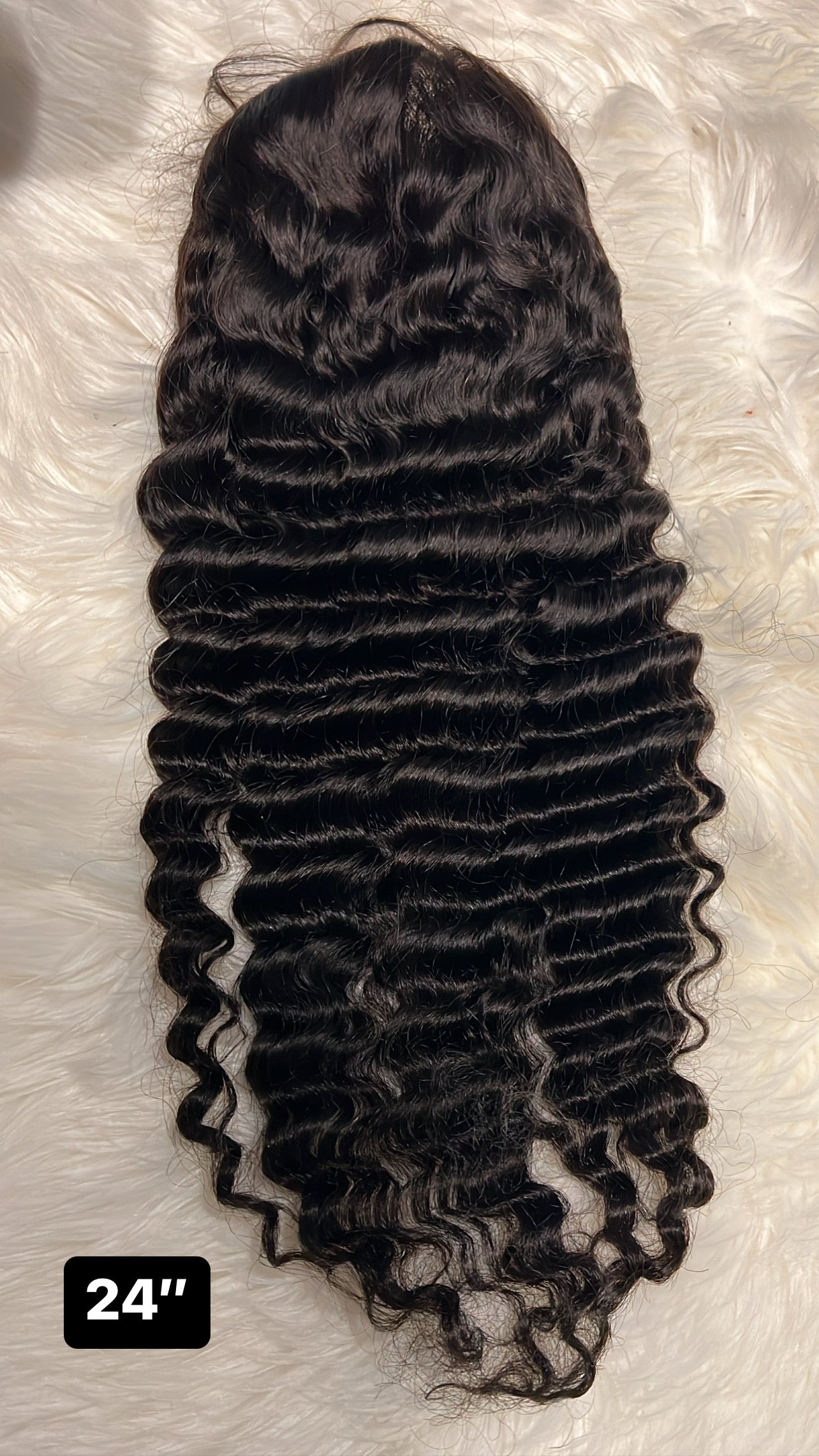 Hairs lace front wig -Deep wave 24" inch 180% density 13x4